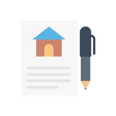 ev vektörü düz renk simgesi