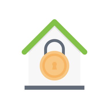 ev vektörü düz renk simgesi