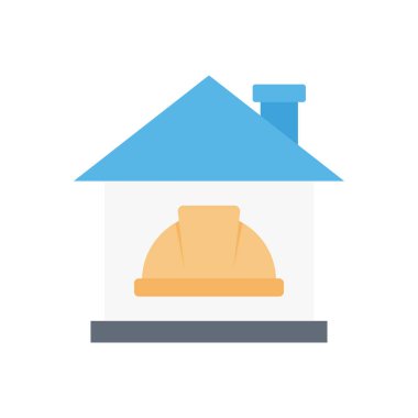 Yapı vektörü düz renk simgesi