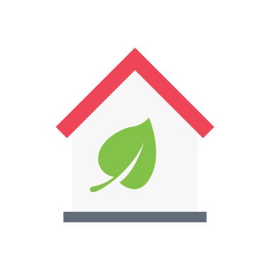 ev vektörü düz renk simgesi