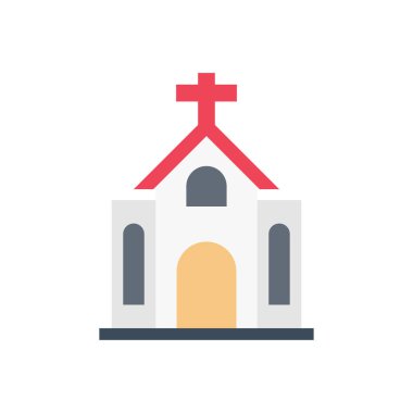 Katolik vektör düz renk simgesi