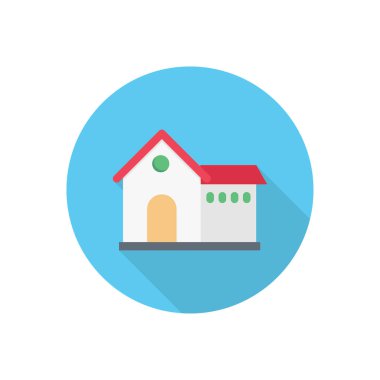 ev çemberi gölge düz simgesi