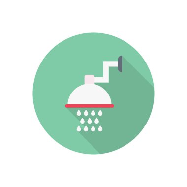 Musluk dairesi gölge düz simgesi