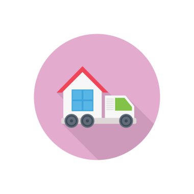 ev çemberi gölge düz simgesi