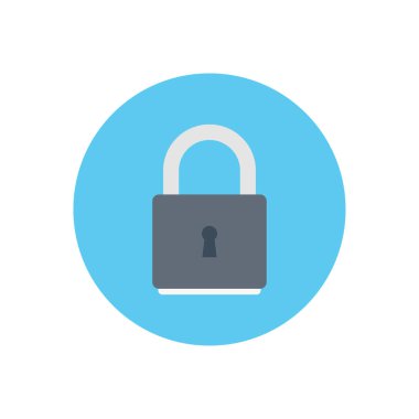 Koruma vektörü dairesi düz simgesi