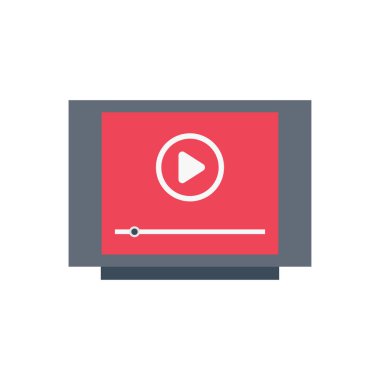 oyuncu vektörü düz renk simgesi