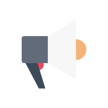 hoparlör vektörü düz renk simgesi