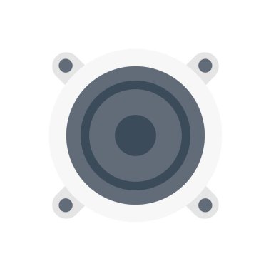 hoparlör vektörü düz renk simgesi