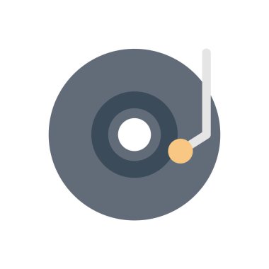 Disk vektörü düz renk simgesi