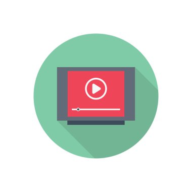 oyuncu çemberi gölge düz simgesi