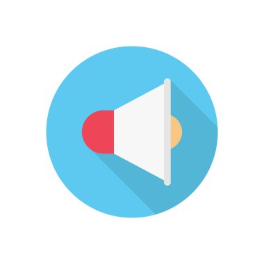 ses çemberi gölge düz simgesi