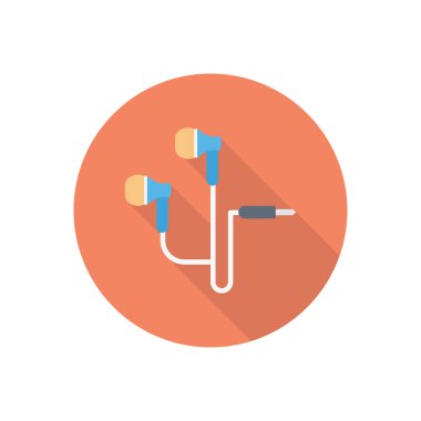 ses çemberi gölge düz simgesi