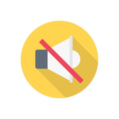 sessiz daire gölge düz simgesi