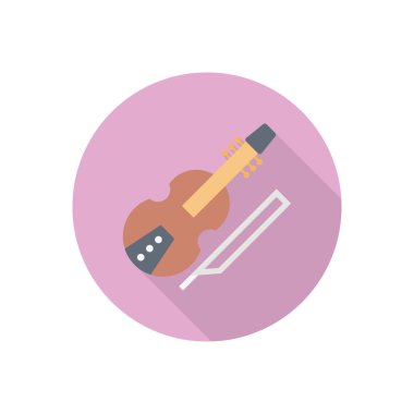 müzikal halka gölge düz simgesi