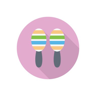 müzikal halka gölge düz simgesi