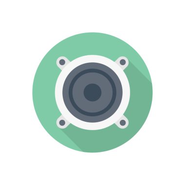 hoparlör dairesi düz simgesi