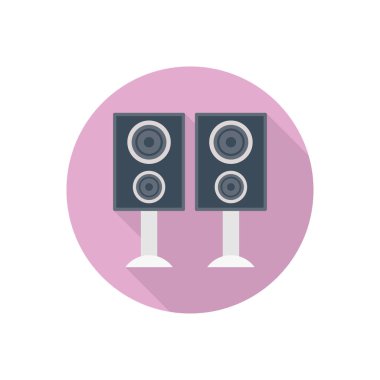 ses çemberi gölge düz simgesi
