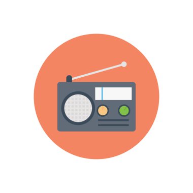 bant vektör dairesi düz simgesi