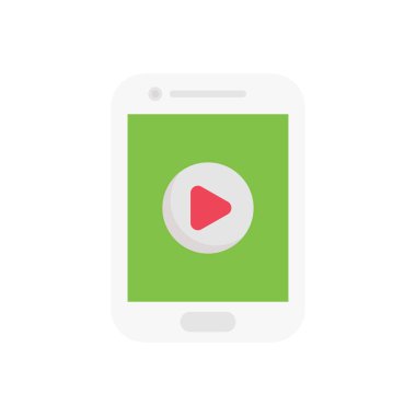 video vektörü düz renk simgesi