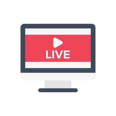 akış vektörü düz renk simgesi