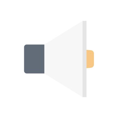 ses vektörü düz renk simgesi