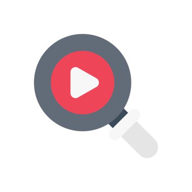 video vektörü düz renk simgesi