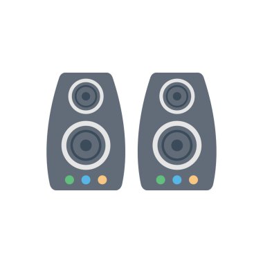 woofer vektör düz renk simgesi