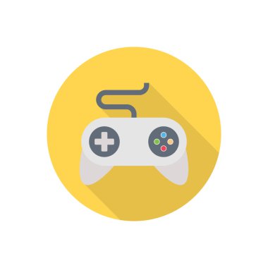 konsol daire gölge düz simgesi