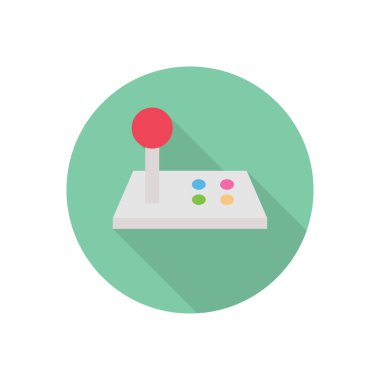 denetleyici daire gölge düz simgesi