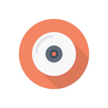 DVD çember gölge düz simgesi