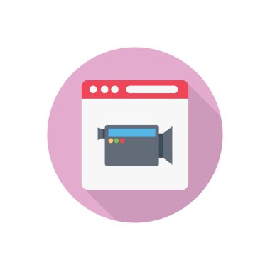 film dairesi gölge düz simgesi