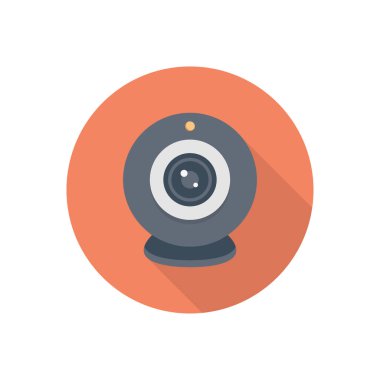 kamera çemberi gölge düz simgesi