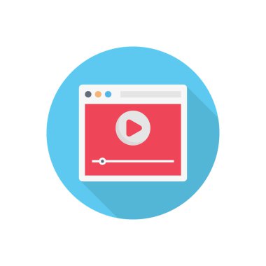 tarayıcı dairesi gölge düz simgesi