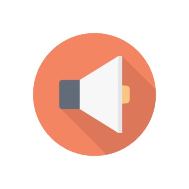 ses çemberi gölge düz simgesi