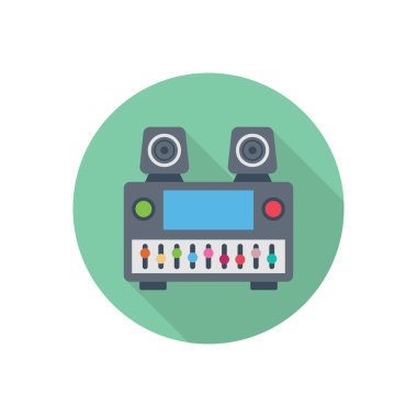 woofer halka gölge düz simgesi