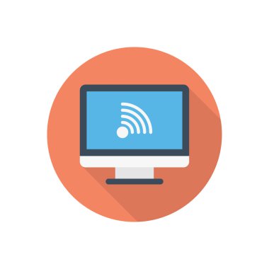 sinyal dairesi düz simgesi