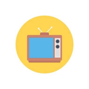 anten vektör dairesi düz simgesi