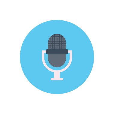 kaydedici vektör dairesi düz simgesi