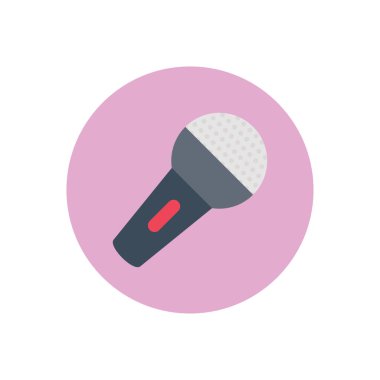 karaoke vektör dairesi düz simgesi