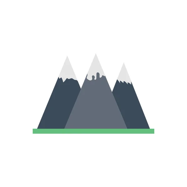 Hügel Vektor Flache Farbe Symbol — Stockvektor