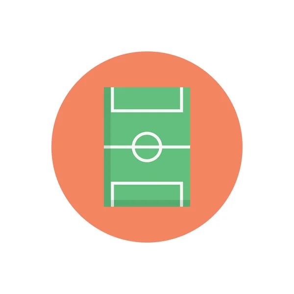 Icône Plate Cercle Vectoriel Football — Image vectorielle