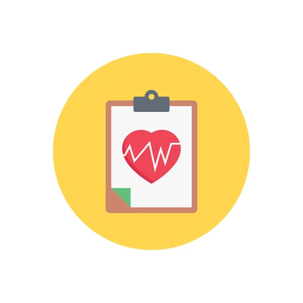 Health Vector Circle Flat Icon — Stock Vector