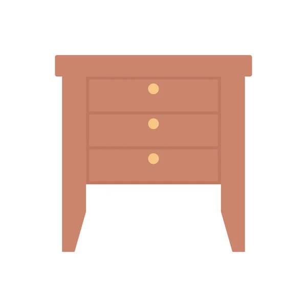 Vector Interior Icono Color Plano — Vector de stock