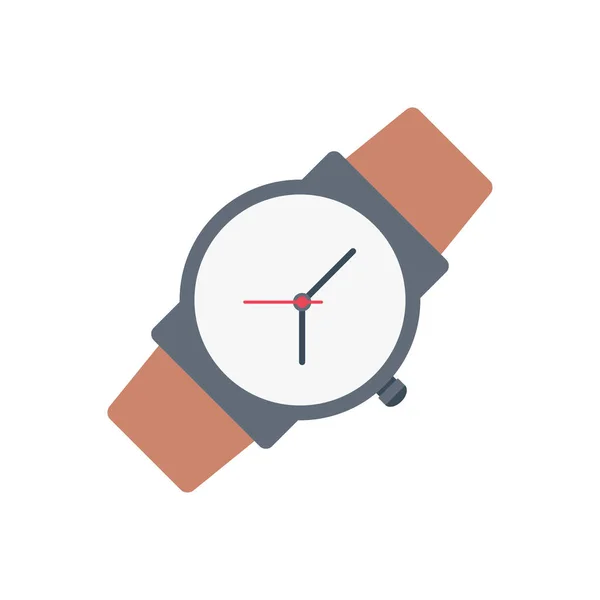 Time Vector Flat Colour Icon — Stock Vector