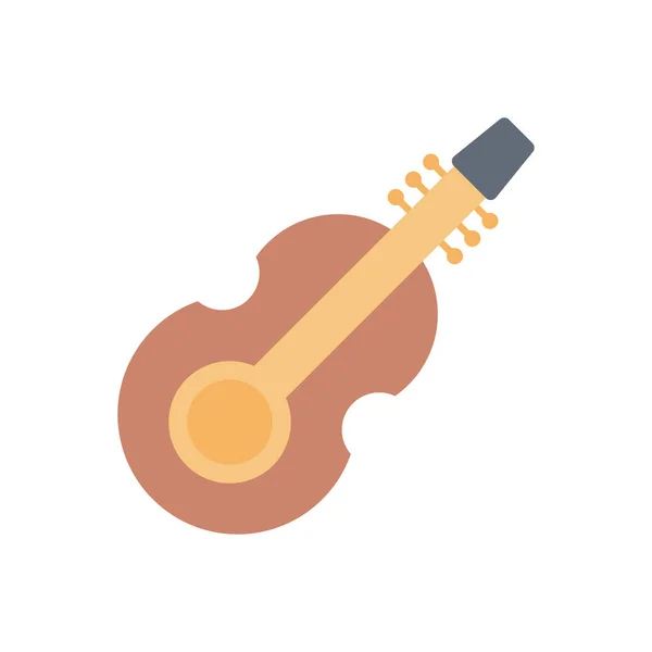 Vector Musical Icono Color Plano — Vector de stock