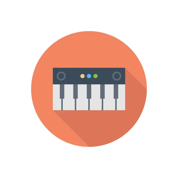 Tegels Cirkel Schaduw Plat Pictogram — Stockvector