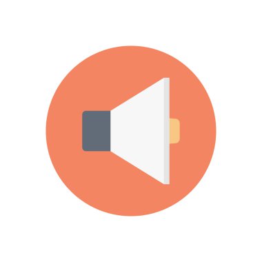 ses vektör dairesi düz simgesi