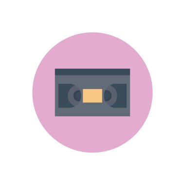 bant vektör dairesi düz simgesi