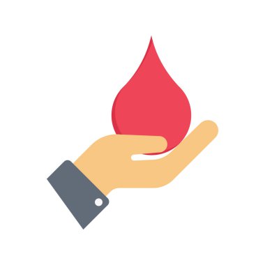 bağış vektörü düz renk simgesi