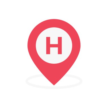 konum vektörü düz renk simgesi